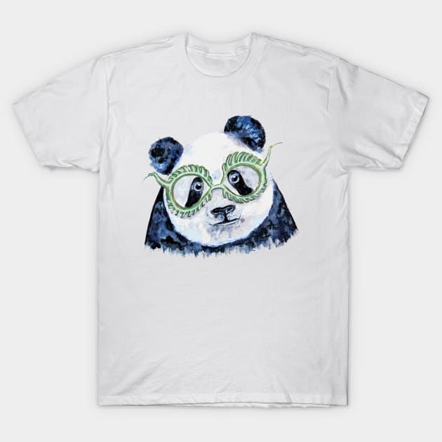 Green Panda T-Shirt by msmart